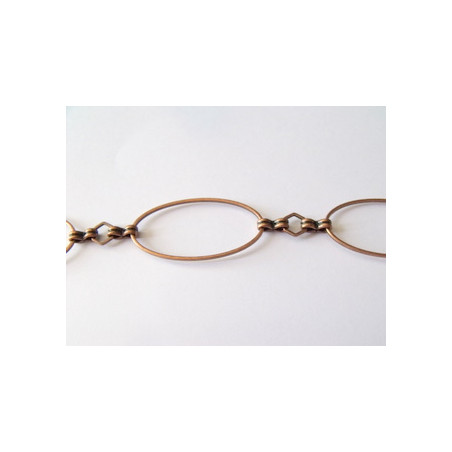 Chaine Grand Oval 4X2cm Cuivre(X10cm)