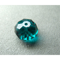 Perle ronde aplatie en en Cristal de Chine 14x10mm Bleu Zircon (X1)