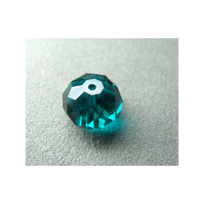 Perle ronde aplatie en en Cristal de Chine 14x10mm Bleu Zircon (X1)