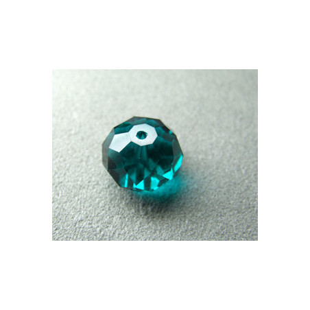 Perle ronde aplatie en en Cristal de Chine 14x10mm Bleu Zircon (X1)