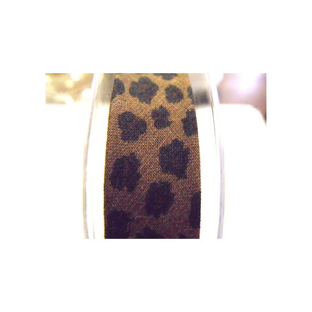 Biais Liberty Panthère marron/noir 20mm(X50cm)