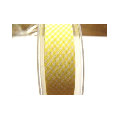 Biais Liberty Ecossais jaune/blanc 20mm(X50cm)