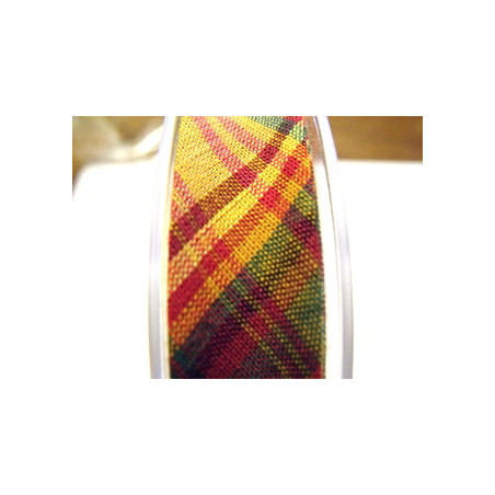 Biais Liberty Ecossais orange/marine 20mm(X50cm)