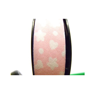 Biais Liberty Rose/Blanc 20mm(X50cm)