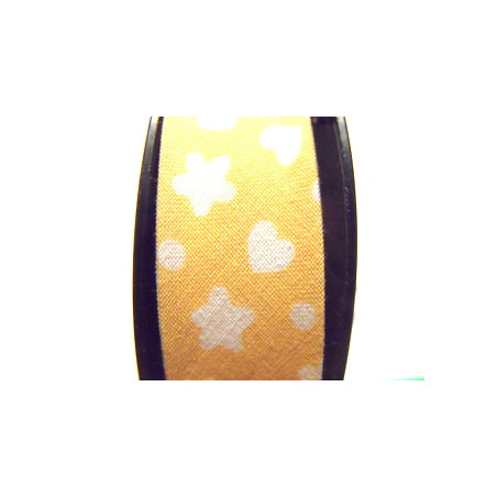 Biais Liberty Saumon/blanc 20mm(X50cm)