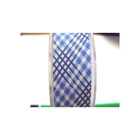 Biais Liberty Ecossais Marine/Bleu/Blanc 20mm (X50cm)
