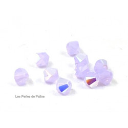 Toupies 4mm Violet Opal AB - réf. 5328 Xilion (x20)