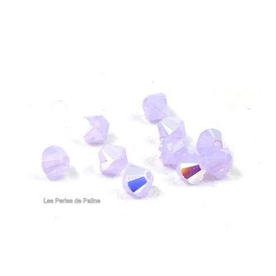 Toupies 4mm Violet Opal AB - réf. 5328 Xilion (x20)
