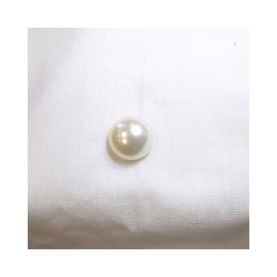 Cabochon rond en verre 18mm Nacré Blanc Cabochon rond en verre 18mm Nacré Blanc