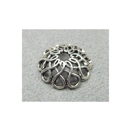 Coupelle Vernie Plaqué Argent sans Nickel 17X6mm (X1)