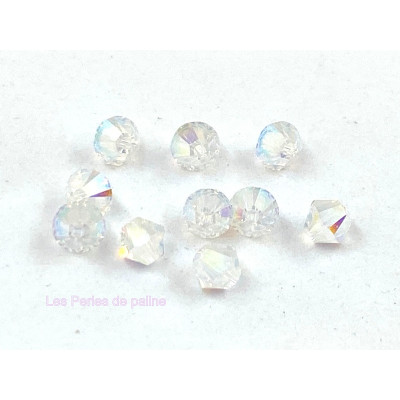 Toupies 4mm Crystal AB2X - réf. 5328 Xilion (x20)