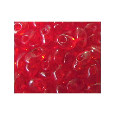 LMA-0140 Long Magatamas 4X7mm Tr Red Orange (=DB704) (x boite de 10gr)