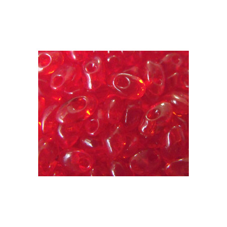 LMA-0140 Long Magatamas 4X7mm Tr Red Orange (=DB704) (x boite de 10gr)