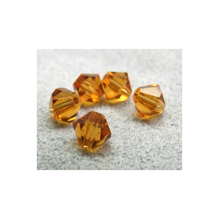 Perle toupie en cristal Swarovski 5301 5mm Topaz (x10)