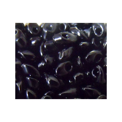 LMA-0401 Long Magatamas 4X7mm Black (=DB010) (x boite de 10gr)
