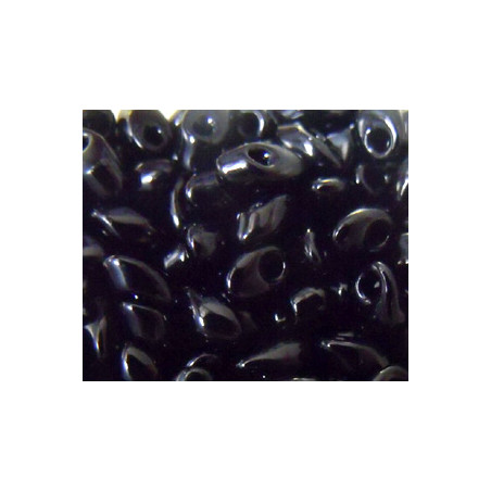 LMA-0401 Long Magatamas 4X7mm Black (=DB010) (x boite de 10gr)