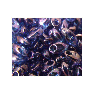 LMA-1884 Long Magatamas 4X7mm Violet Gold Luster (x boite de 10gr)