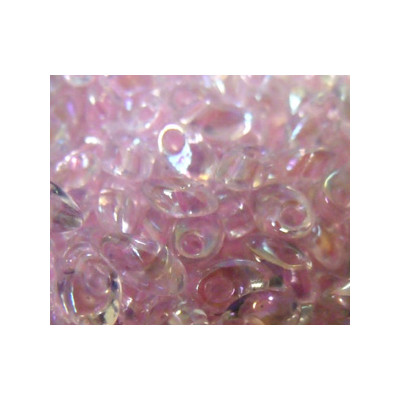 LMA-2144 Long Magatamas 4X7mm Pink Lined Crystal (x boite de 10gr)