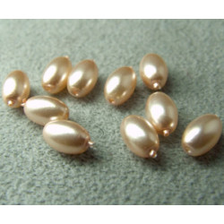 Perles Ovales Nacrées Pink 6X4mm (x1)