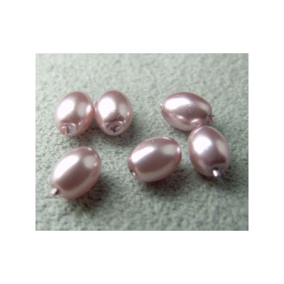 Perles Ovales Nacrées Lilac 6X4mm (x1)