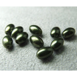 Perles Ovales Nacrées Green 6X4mm (x1)