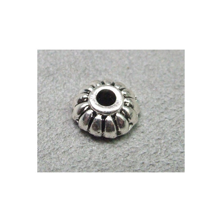 Coupelle striée argent 10X4mm (x1)