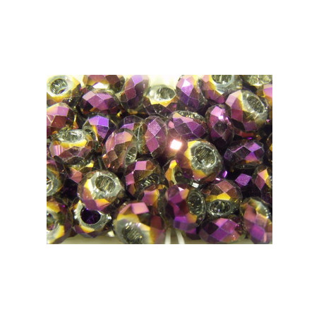 Perle Pourpre Irisé pour Buna cord ou pvc 14X8X5mm(X1)