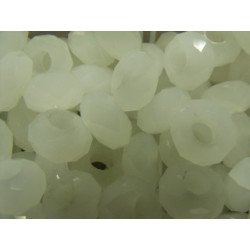 Perle Blanc Opal pour Buna cord ou pvc 14X8X5mm(X1)