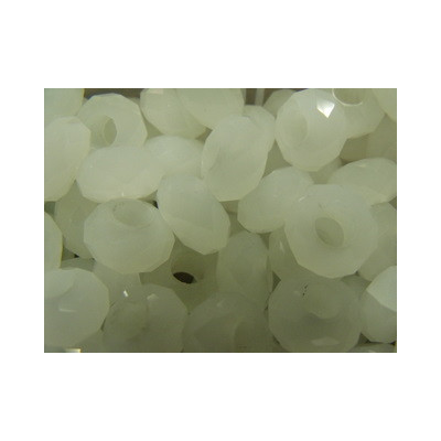 Perle Blanc Opal pour Buna cord ou pvc 14X8X5mm(X1)