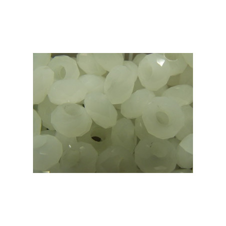 Perle Blanc Opal pour Buna cord ou pvc 14X8X5mm(X1)