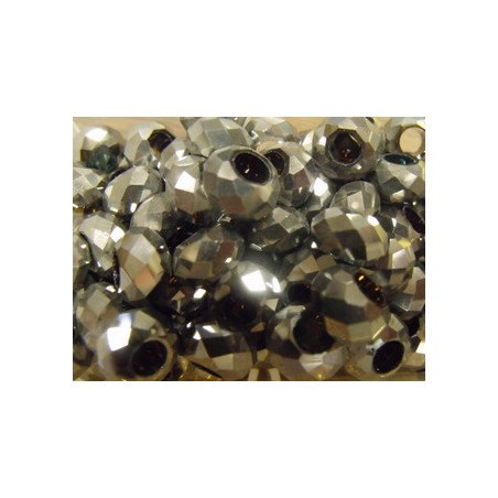 Perle Argent pour Buna cord ou pvc 14X8X5mm(X1)