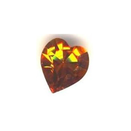 Coeur Swarovski à Sertir 11mm Topaz 4800 (x1)