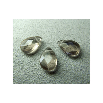 Goutte Facettée Grise 12X8mm(X1) Goutte Facettée Grise 12X8mm(X1)