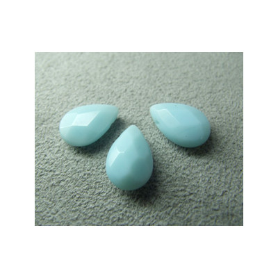 Goutte Facettée Turquoise Opaque 12X8mm(X1)