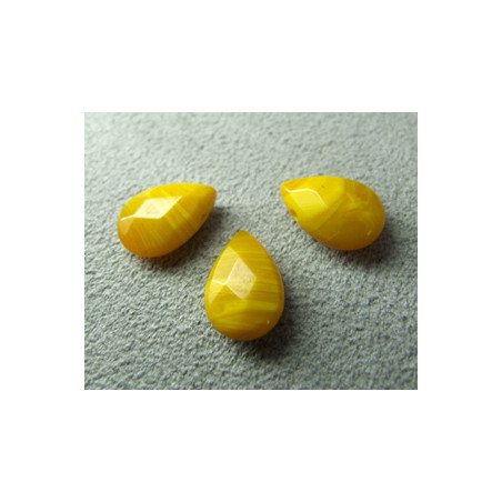 Goutte Facettée Jaune Opaque 12X8mm(X1)