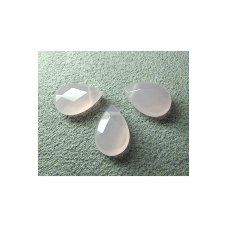 Goutte Facettée Rose Opal 12X8mm(X1)