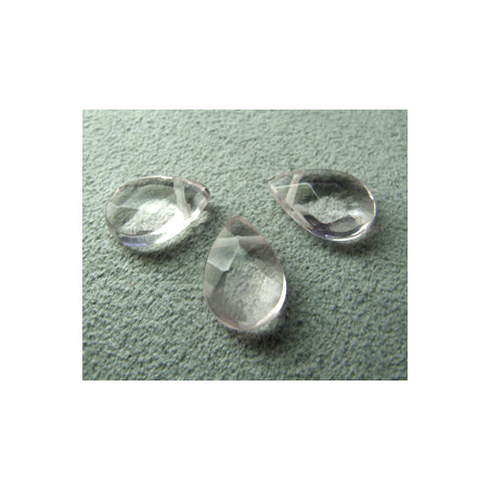 Goutte Facettée Rosaline 12X8mm(X1)