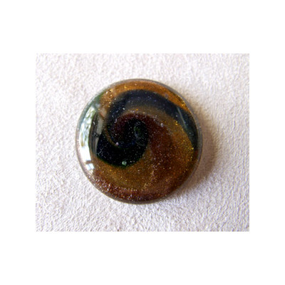 Cabochon en verre dichroïque Rond 32mm (X1) Cabochon en verre dichroïque Rond 32mm (X1)