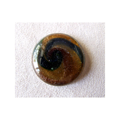 Cabochon en verre dichroïque Rond 32mm (X1)