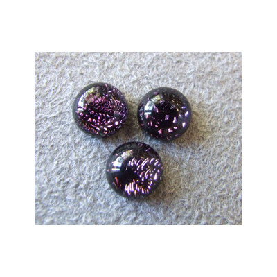 Cabochon en verre dichroïque Rond 8mm - Tons Mauve (X1) Cabochon en verre dichroïque Rond 8mm - Tons Mauve (X1)