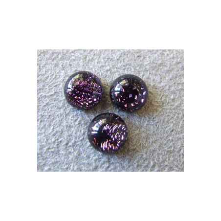Cabochon en verre dichroïque Rond 8mm - Tons Mauve (X1)