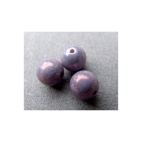 Perle en verre de Bohême 8mm Violet Marbré  (x10)