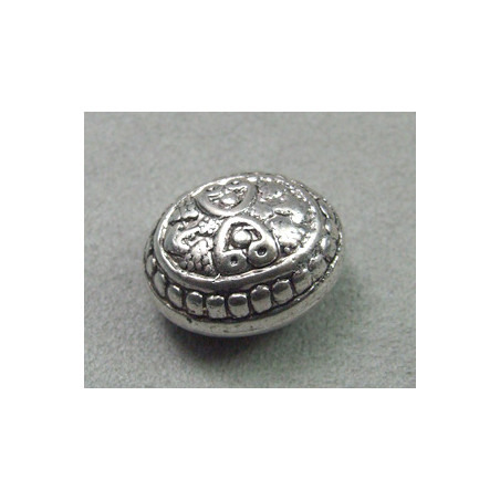 Perle intercalaire en résine 25x20mm - argenté (x1)