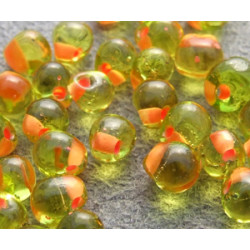 DP-0013F Drops 3.4mm Salmon Lined lime (x boite de 10gr)