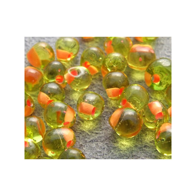 DP-0013F Drops 3.4mm Salmon Lined lime (x boite de 10gr)