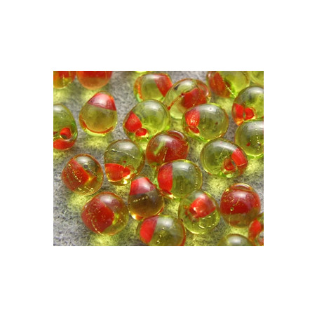 DP-0028F Drops 3.4mm Red lined Chartreuse (x boite de 10gr)