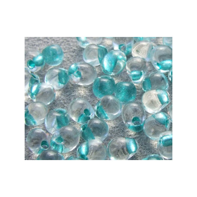 DP-0038F Drops 3.4mm Spk Aqua Green Lined Crystal (x boite de 10gr)