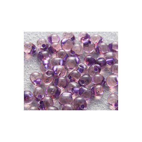DP-0048F Drops 3.4mm Spk Amethyst Lined Smokey Amy (x boite de 10gr)