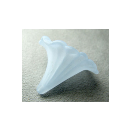 Fleur en Lucite 40x30mm Bleu (X1)