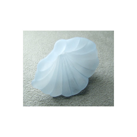 Fleur en Lucite 40x30mm Bleu (X1)